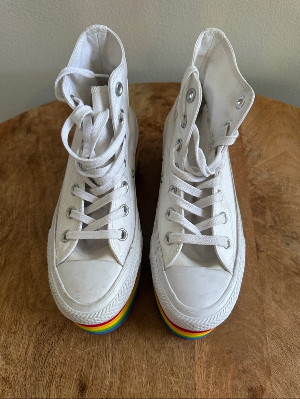 Converse x Miley Cyrus Platform Chuck Taylors Rainbow Platform - Picture 2 of 7